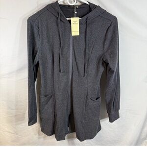 Miusey Women's  2XL gray full zip long sleeve hoodie jacket New w Tags